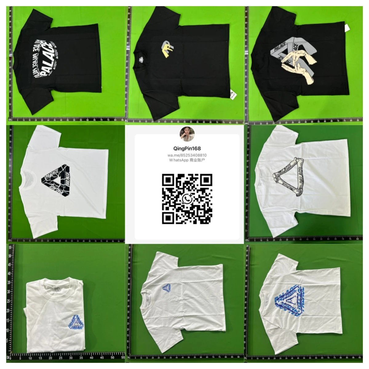 FC06 - Trendy British Streetwear Triangle Print Unisex Loose Round Neck Short Sleeve T-Shirt - WhatsApp +852 5340 8810