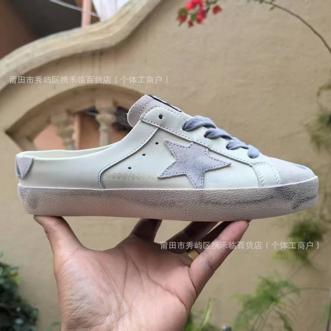 Unbranded Sneakers Distressed low-top with star appliqué — Pale lavender