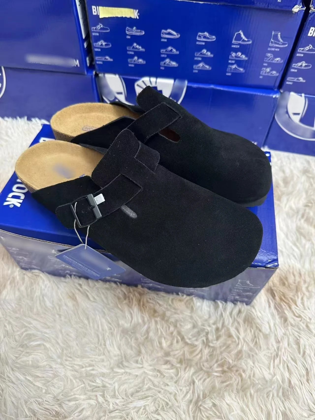 Unbranded Sneakers Distressed low-top with star appliqué — Black velvet (suede)