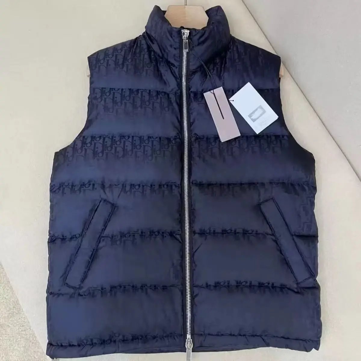 Moncler Vests Quilted Puffer Vest — Dior-Dark blue