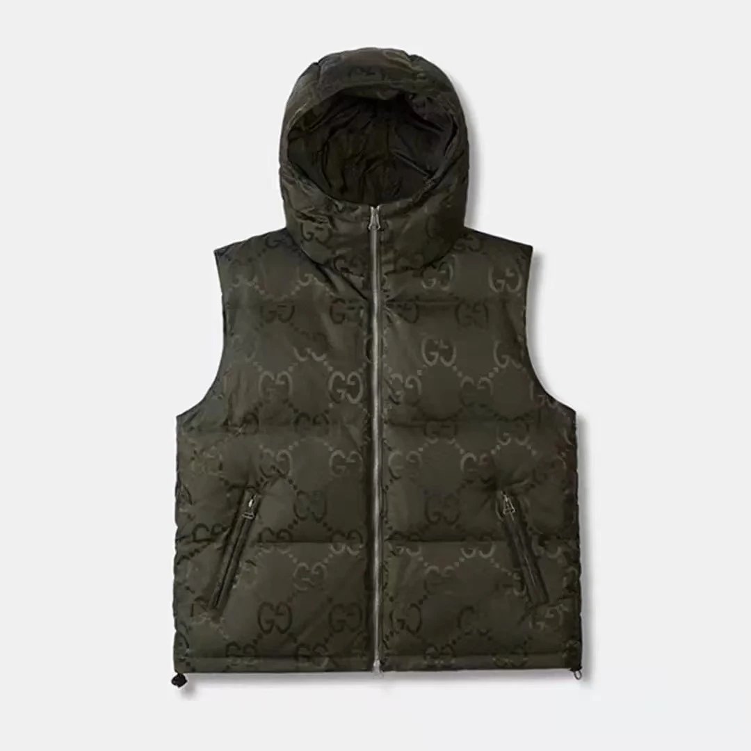 Moncler Vests Quilted Puffer Vest — Gucci-army green