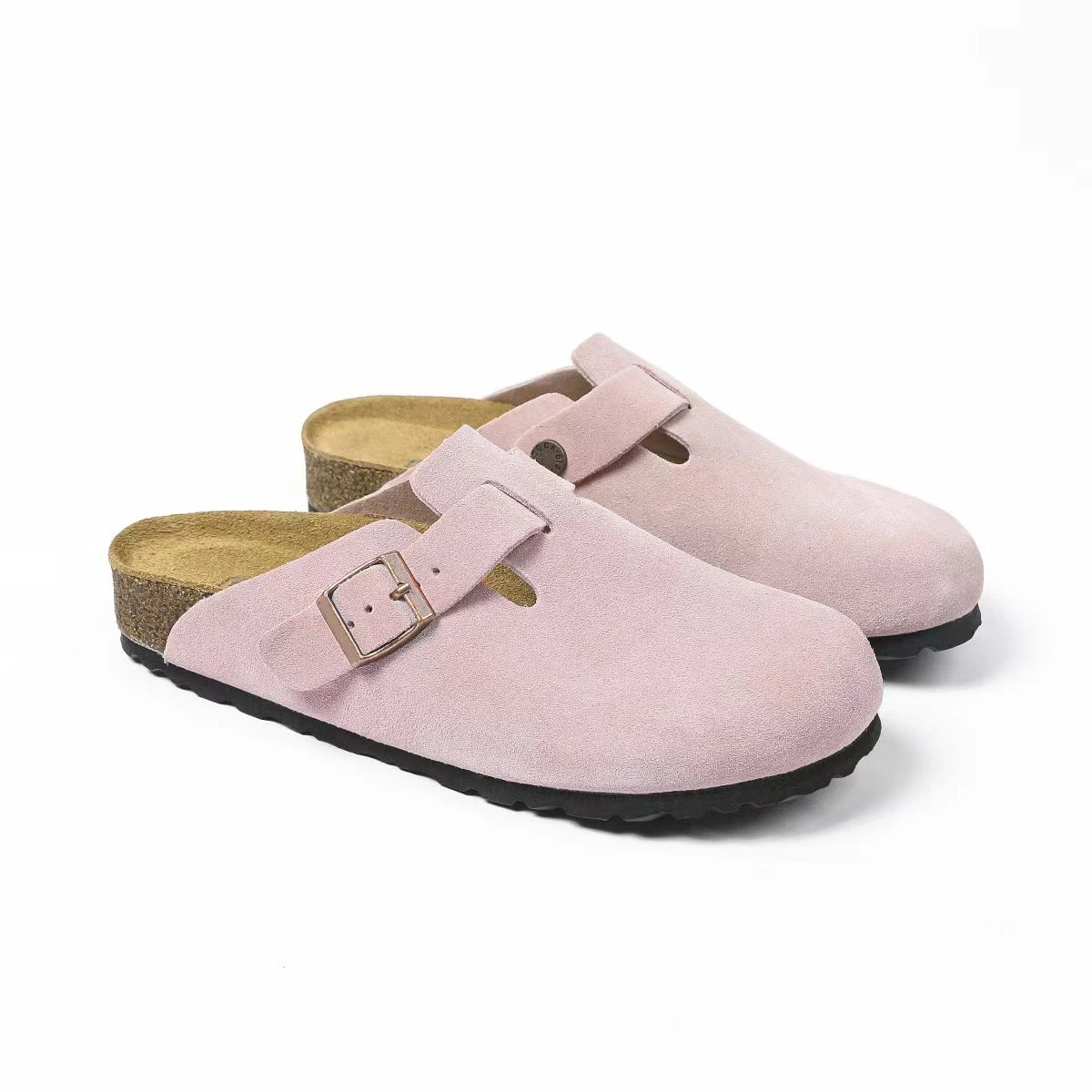 Unbranded Sneakers Distressed low-top with star appliqué — Pink (suede)