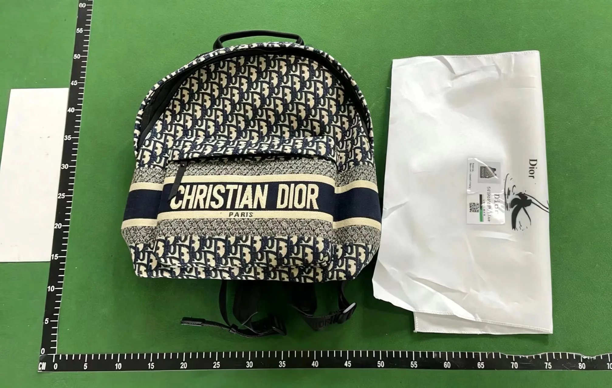 Dior Backpacks Oblique canvas flap backpack with front pocket image 4