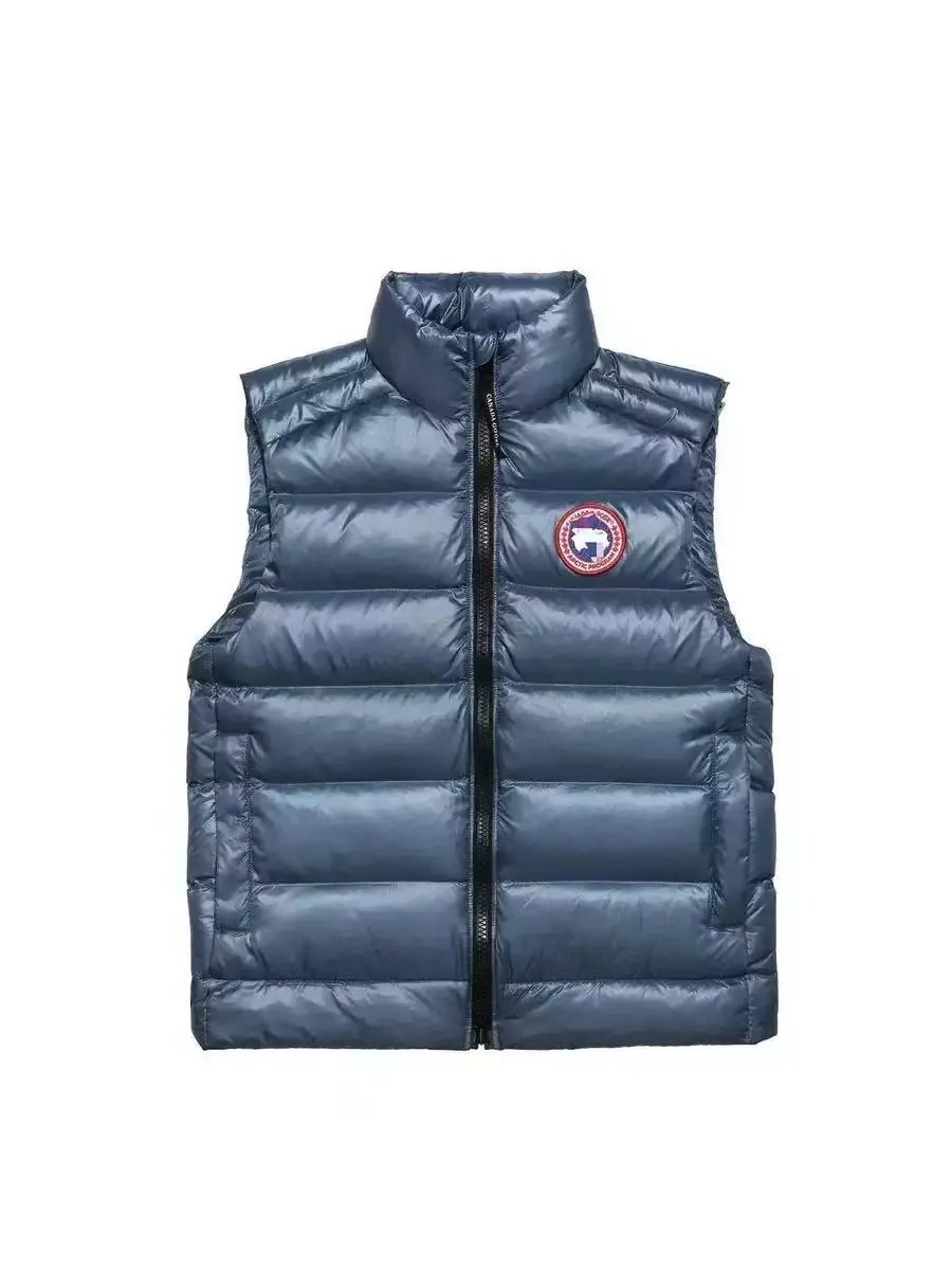 Moncler Vests Quilted Puffer Vest — Canada Goose-Blue