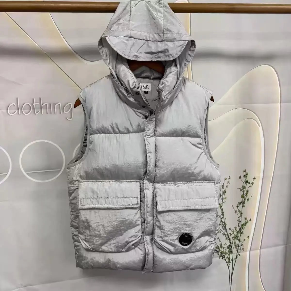 Moncler Vests Quilted Puffer Vest — CP. Company-gray