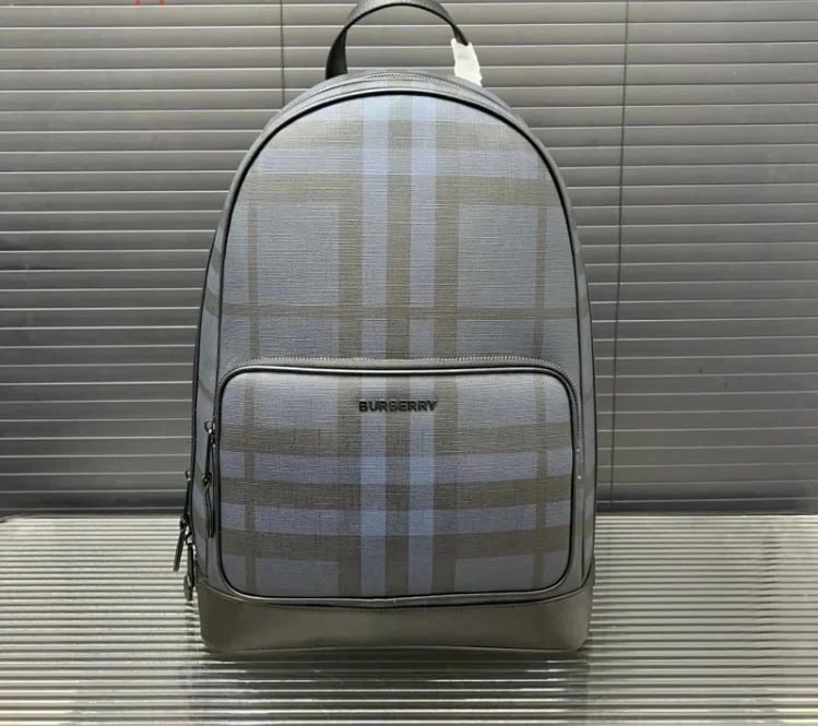 Dior Backpacks Oblique canvas flap backpack with front pocket — B-urberry Black 42*34 CM