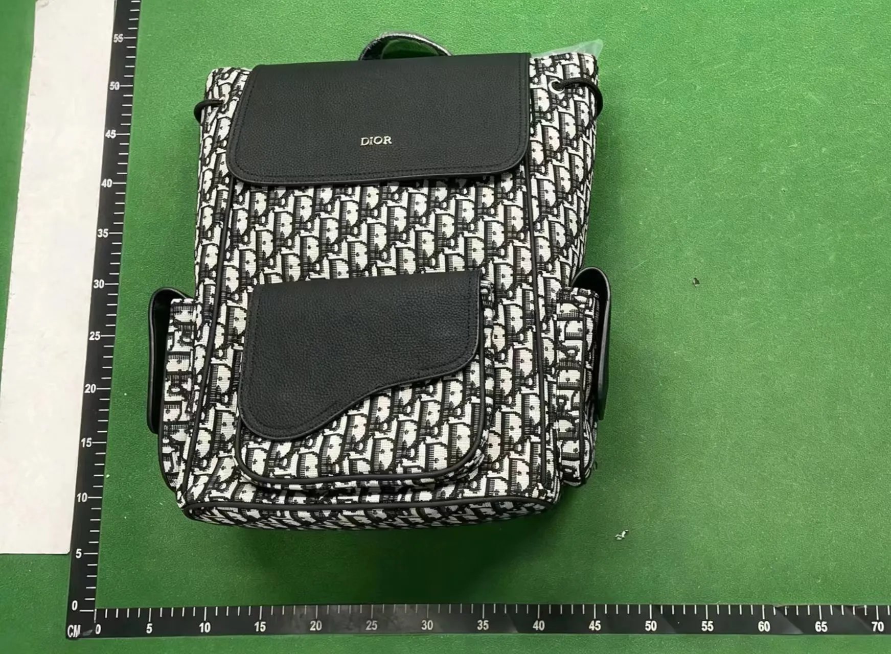 Dior Backpacks Oblique canvas flap backpack with front pocket image 2