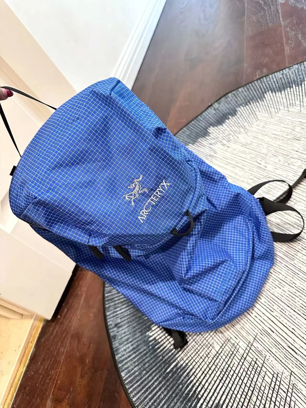 Dior Backpacks Oblique canvas flap backpack with front pocket — A-rc'teryx Blue 40*26 CM