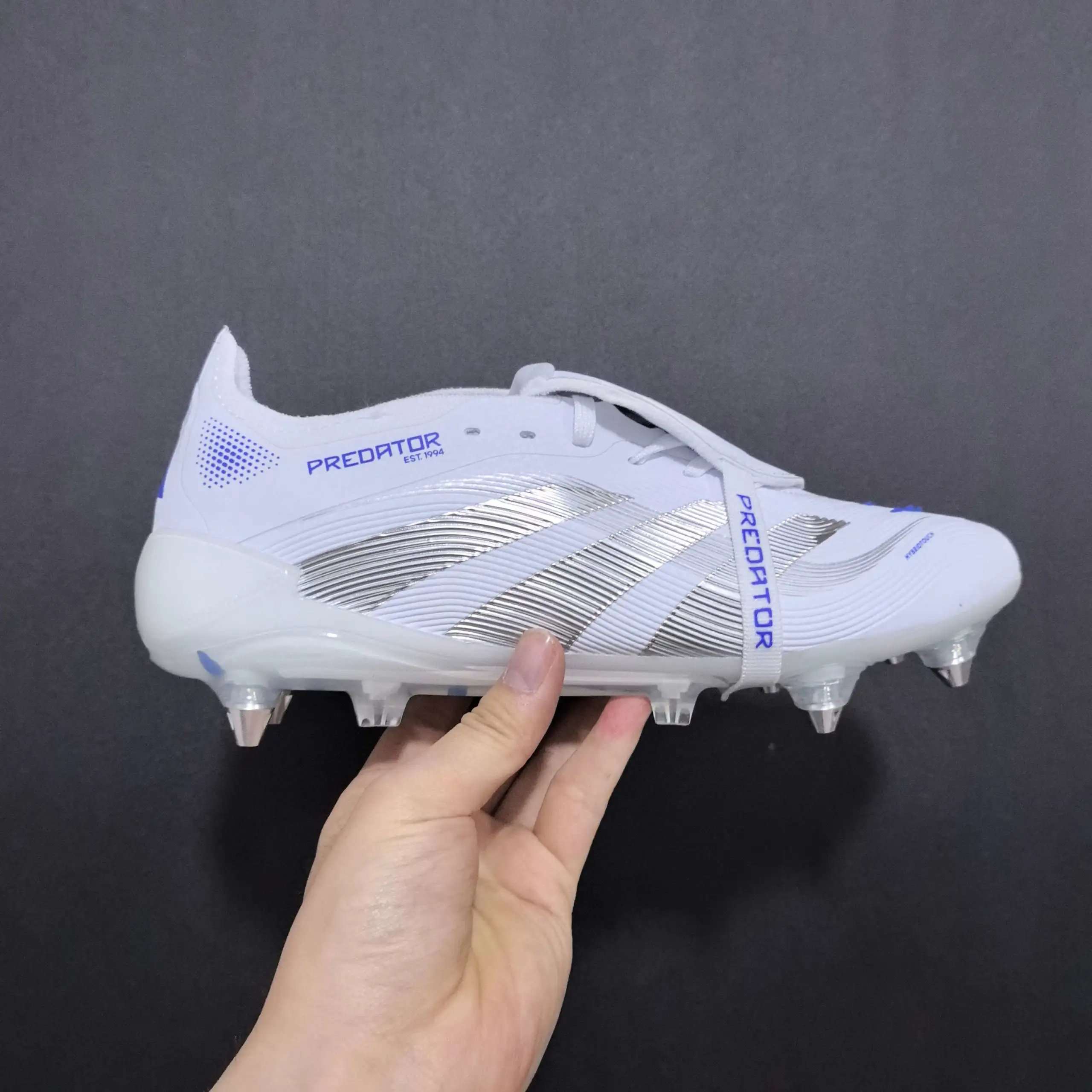 Adidas Predator White Soccer Cleats Studded Unisex Boots