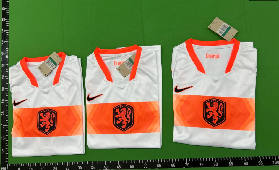 World Cup jerseys: Brazil, Argentina, Mexico, Germany, Spain, Portugal, and the USA–Canada–Mexico football kits. 11