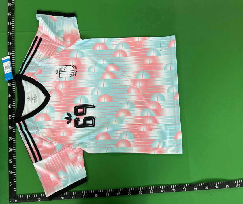 World Cup jerseys: Brazil, Argentina, Mexico, Germany, Spain, Portugal, and the USA–Canada–Mexico football kits. 6