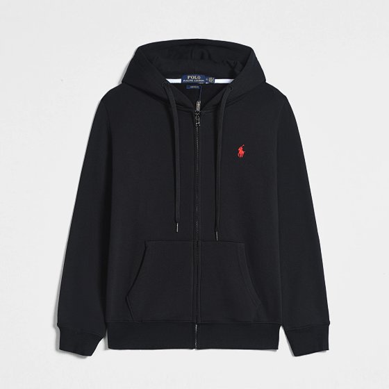 Double sided fabric zipper hooded top JJ94Z
