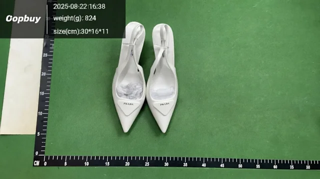 Prada High Heels Pointed-Toe Slingback Pumps product detail image 11