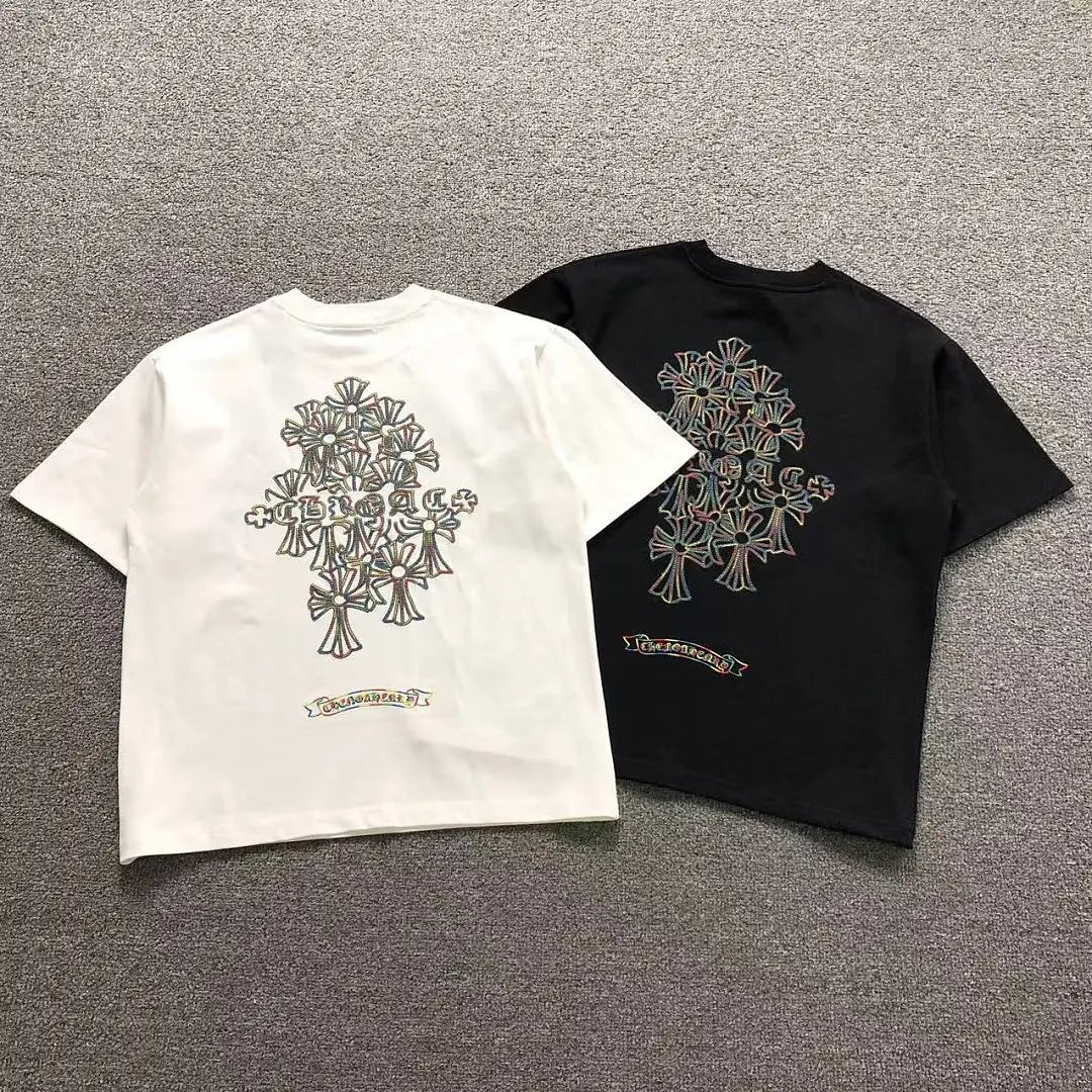 Chrome Hearts T-Shirts Multicolor Cross Graphic Short-Sleeve T-Shirt image 1