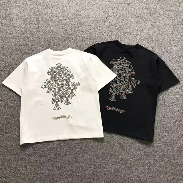 Chrome Hearts T-Shirts Multicolor Cross Graphic Short-Sleeve T-Shirt product detail image 1