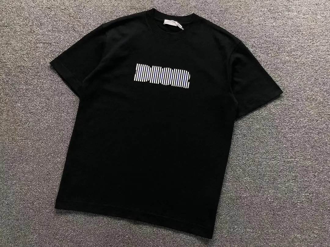 Dior T-Shirts Striped Logo Crewneck T-Shirt image 5