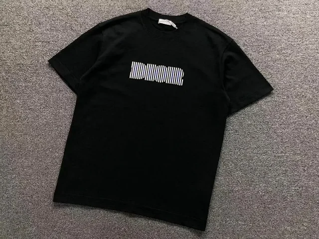 Dior T-Shirts Striped Logo Crewneck T-Shirt product detail image 5