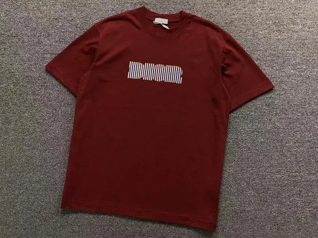 Dior T-Shirts Striped Logo Crewneck T-Shirt product detail image 4