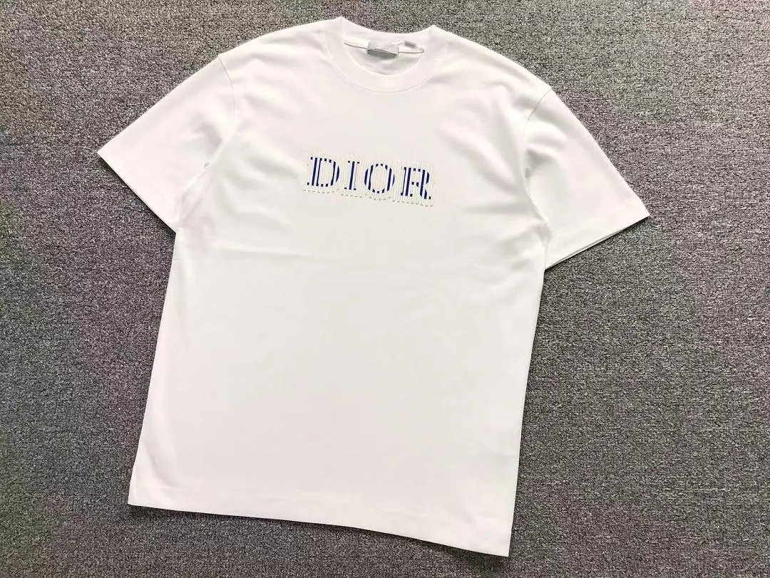 Dior T-Shirts Striped Logo Crewneck T-Shirt image 2