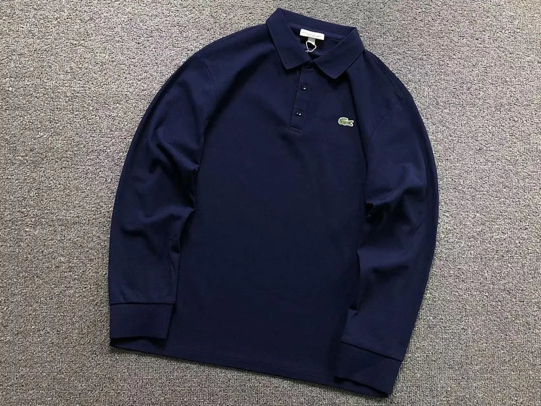 Lacoste Shirts Long-Sleeve Polo Shirt with Crocodile Chest Logo image 5
