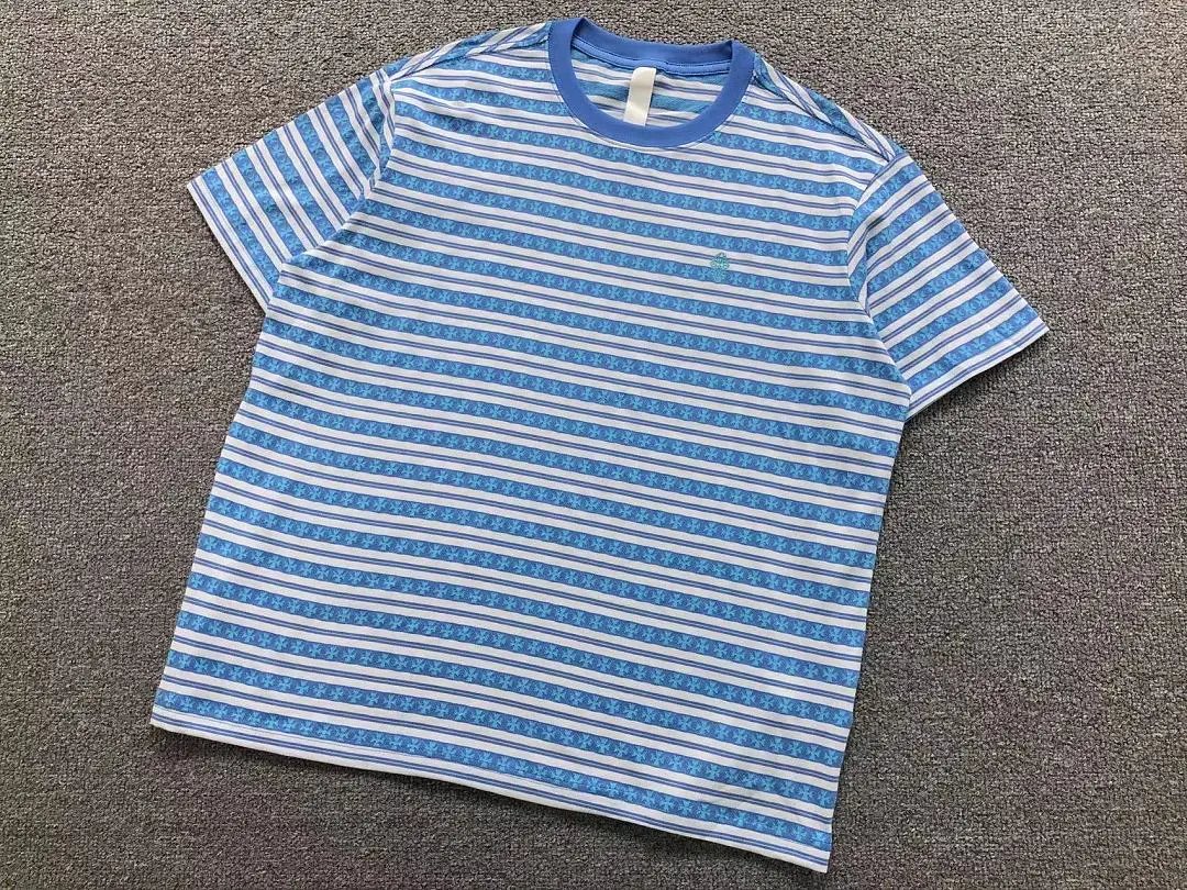 Unbranded T-Shirts Striped short-sleeve crewneck T-shirt image 4