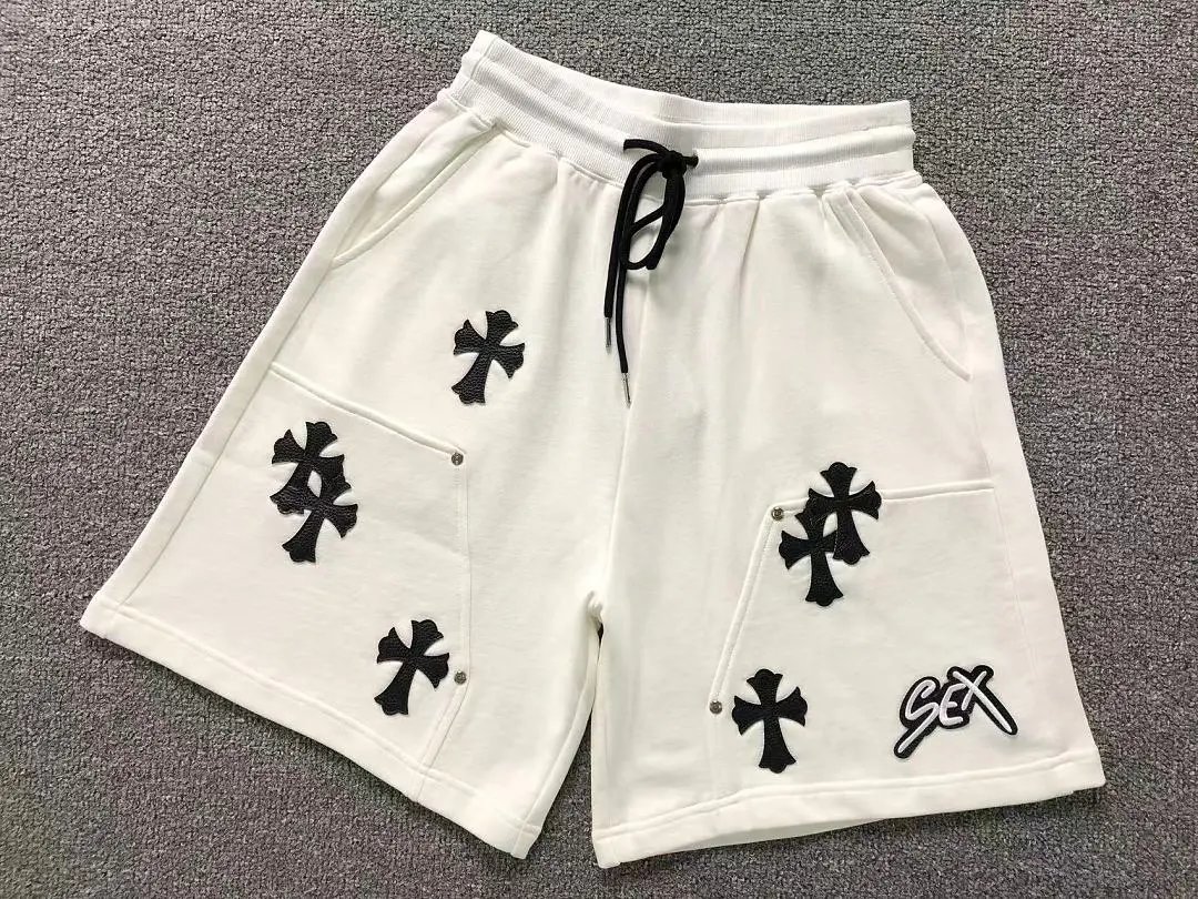 Unbranded Shorts Drawstring with cross appliqué patches image 2