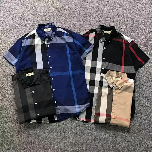 Burberry Shirts Short-sleeve check button-down shirt product detail image 1