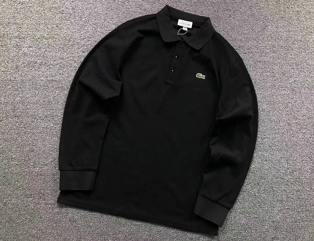 Lacoste Shirts Long-Sleeve Polo Shirt with Crocodile Chest Logo image 2