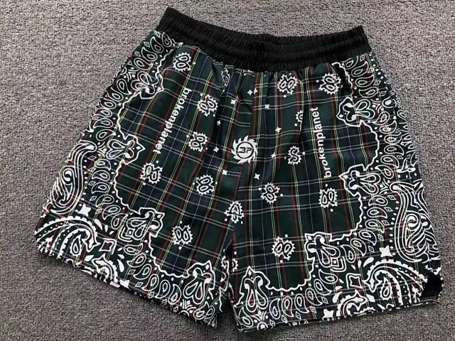 Unbranded Shorts Plaid paisley-print elastic-waist product detail image 3