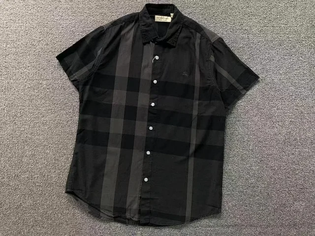 Burberry Shirts Short-sleeve check button-down shirt product detail image 3