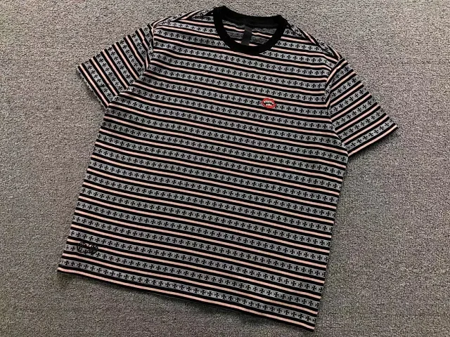 Unbranded T-Shirts Striped short-sleeve crewneck T-shirt product detail image 3