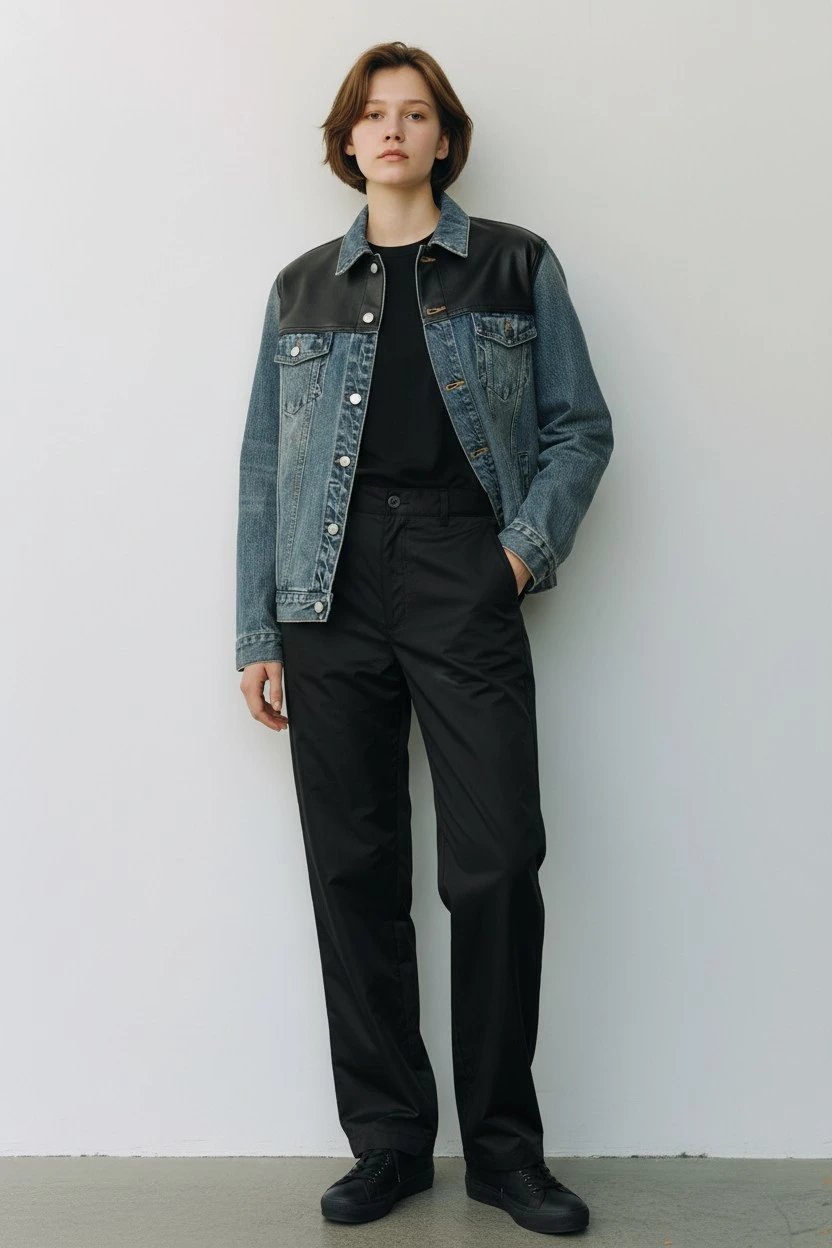 OOTD时尚牛仔外套和长裤 — W2CFinds curated find