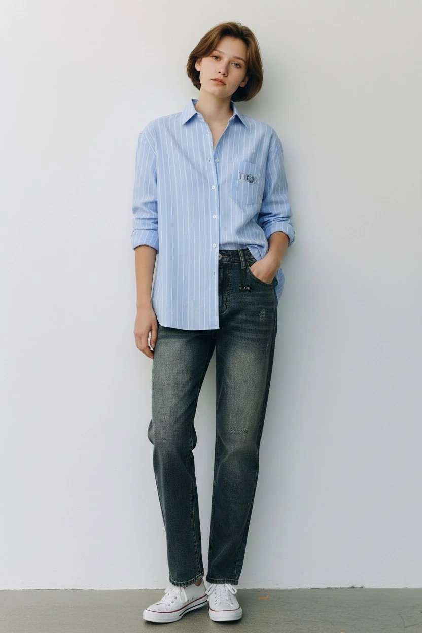 OOTD 时尚衬衫和牛仔裤 — W2CFinds curated find
