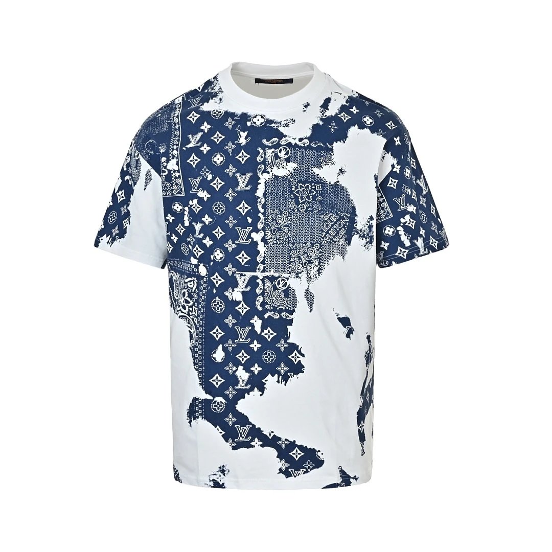Louis Vuitton Monogram Bandana T-shirt White Blue