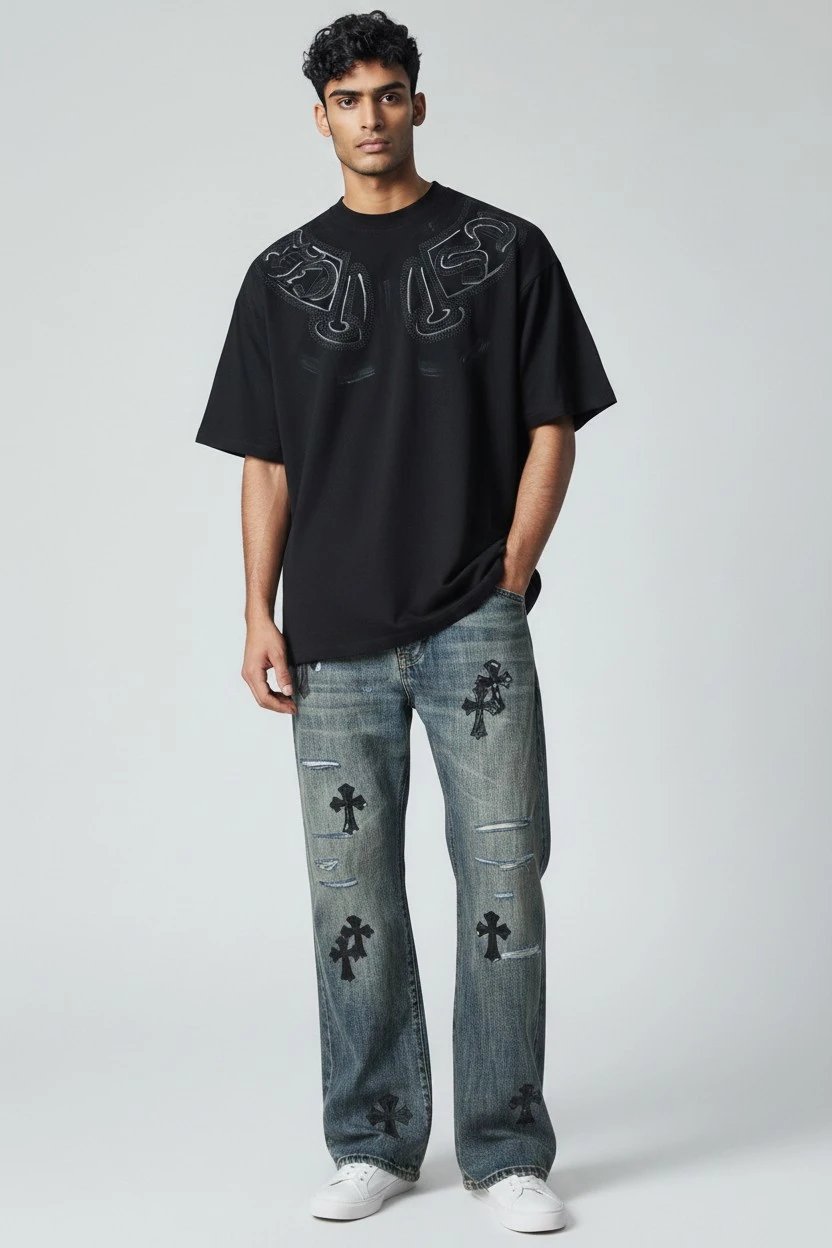 OOTD时尚短袖牛仔裤 — W2CFinds curated find