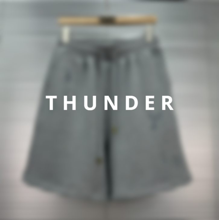 Gray Embroidered Pattern Shorts