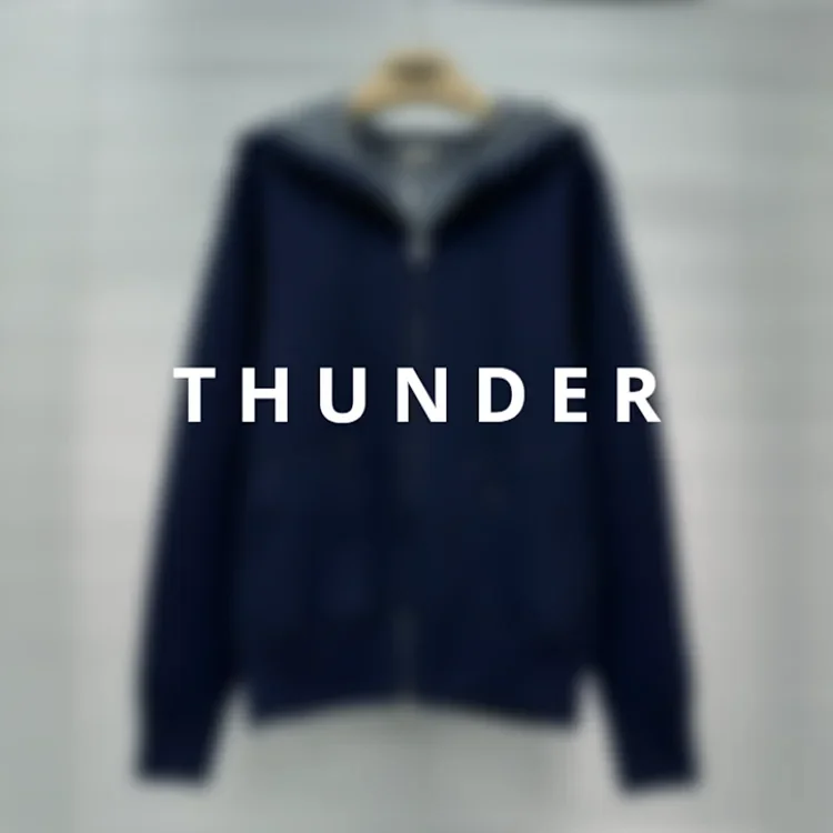 Knitted Zip-up Hooded Jacket