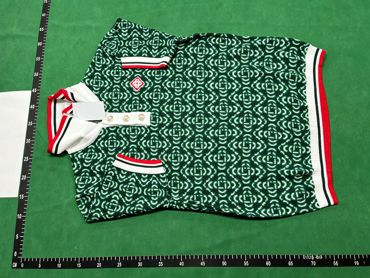 Casablanca Knitwear Collared knit polo top with logo patch image 11