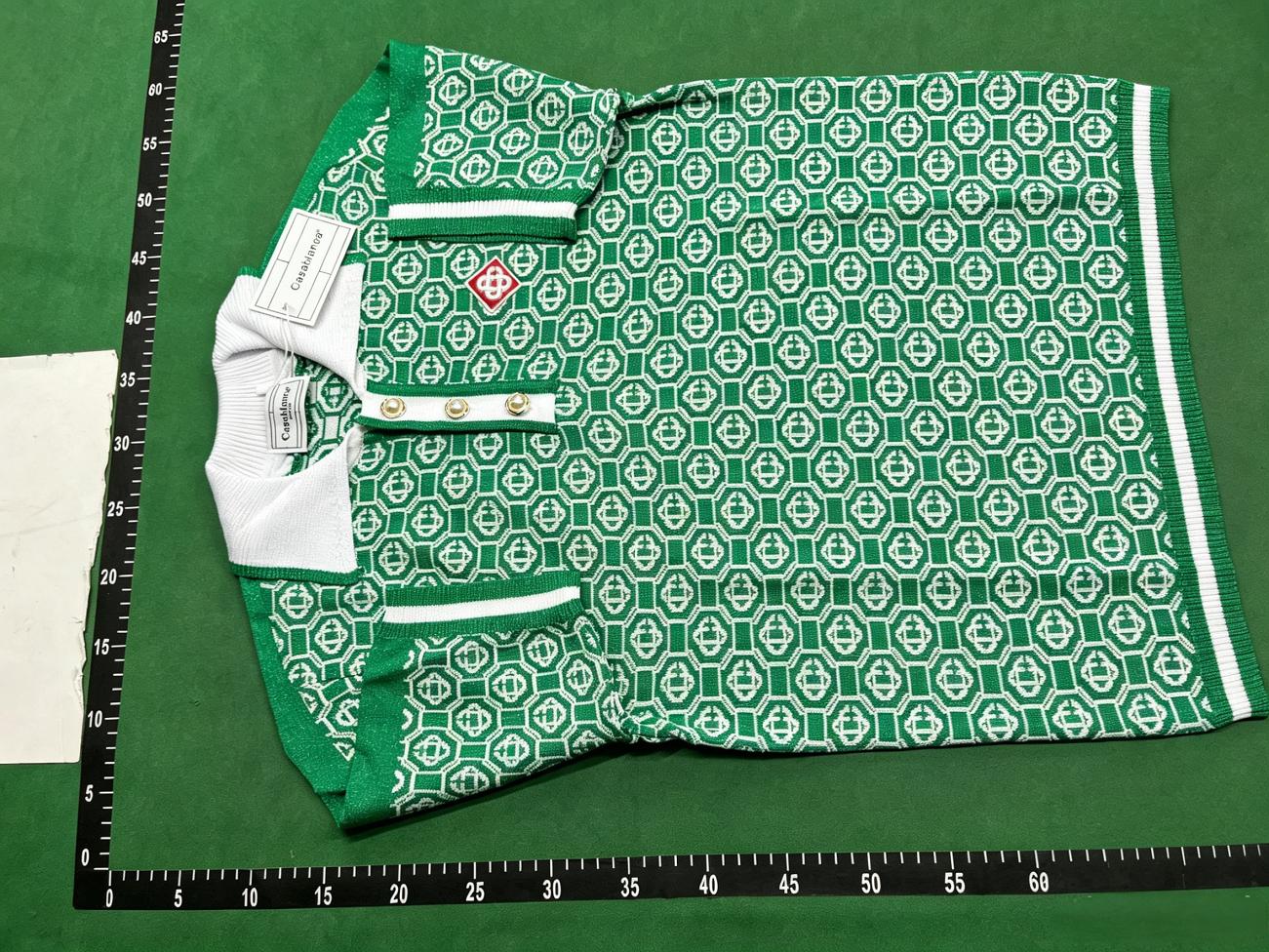 Casablanca Knitwear Collared knit polo top with logo patch image 10
