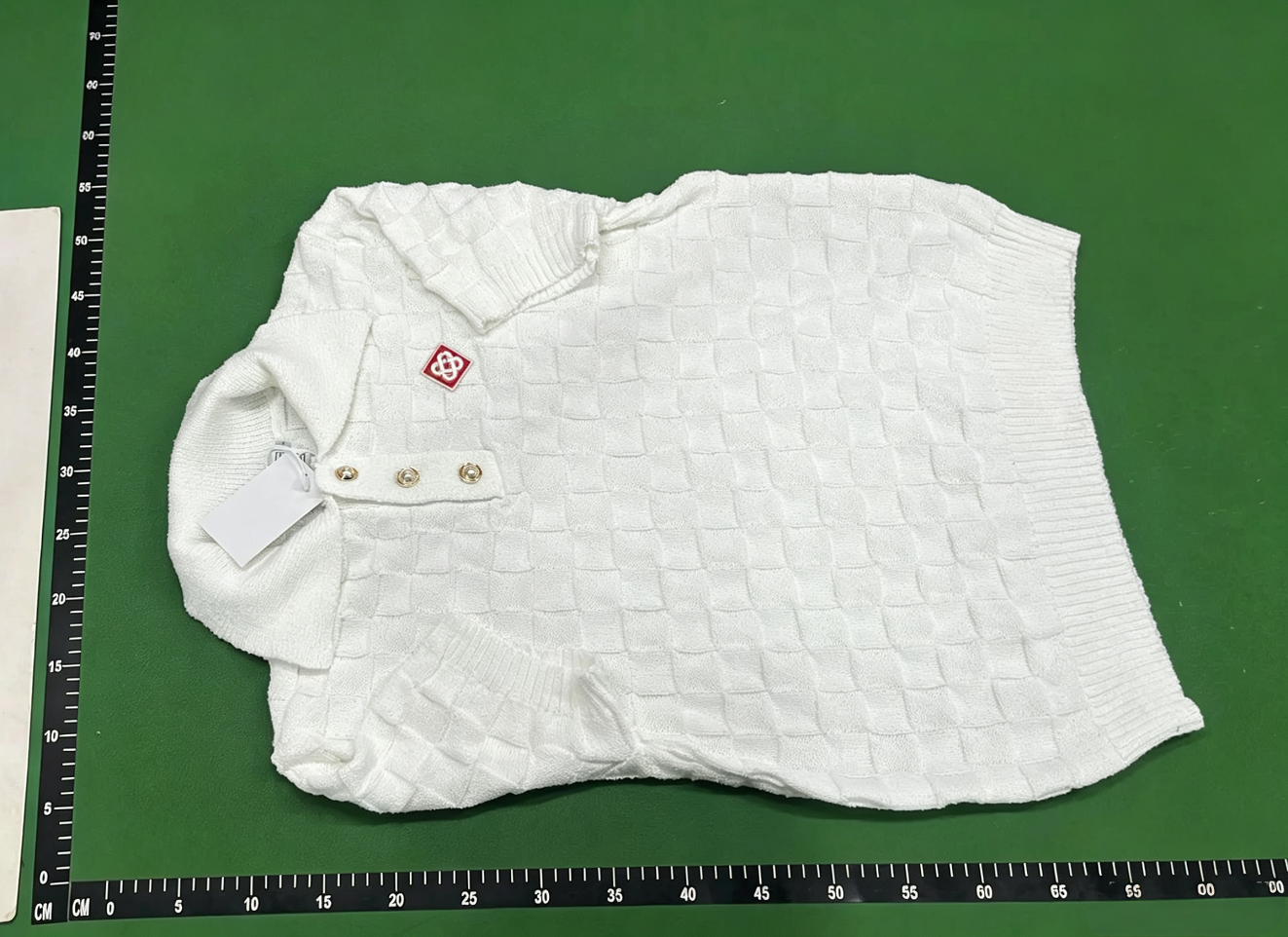 Casablanca Knitwear Collared knit polo top with logo patch image 7