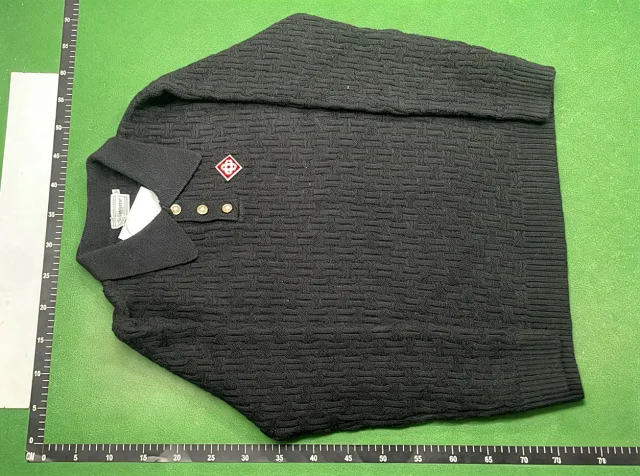 Casablanca Knitwear Collared knit polo top with logo patch product detail image 4