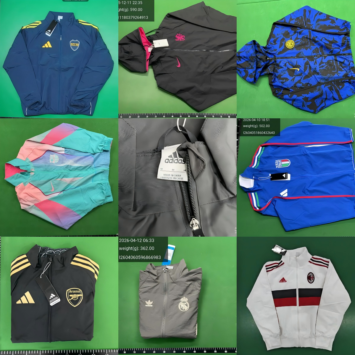 Warm-up jacket Waterproof trench coat Soccer training suit
