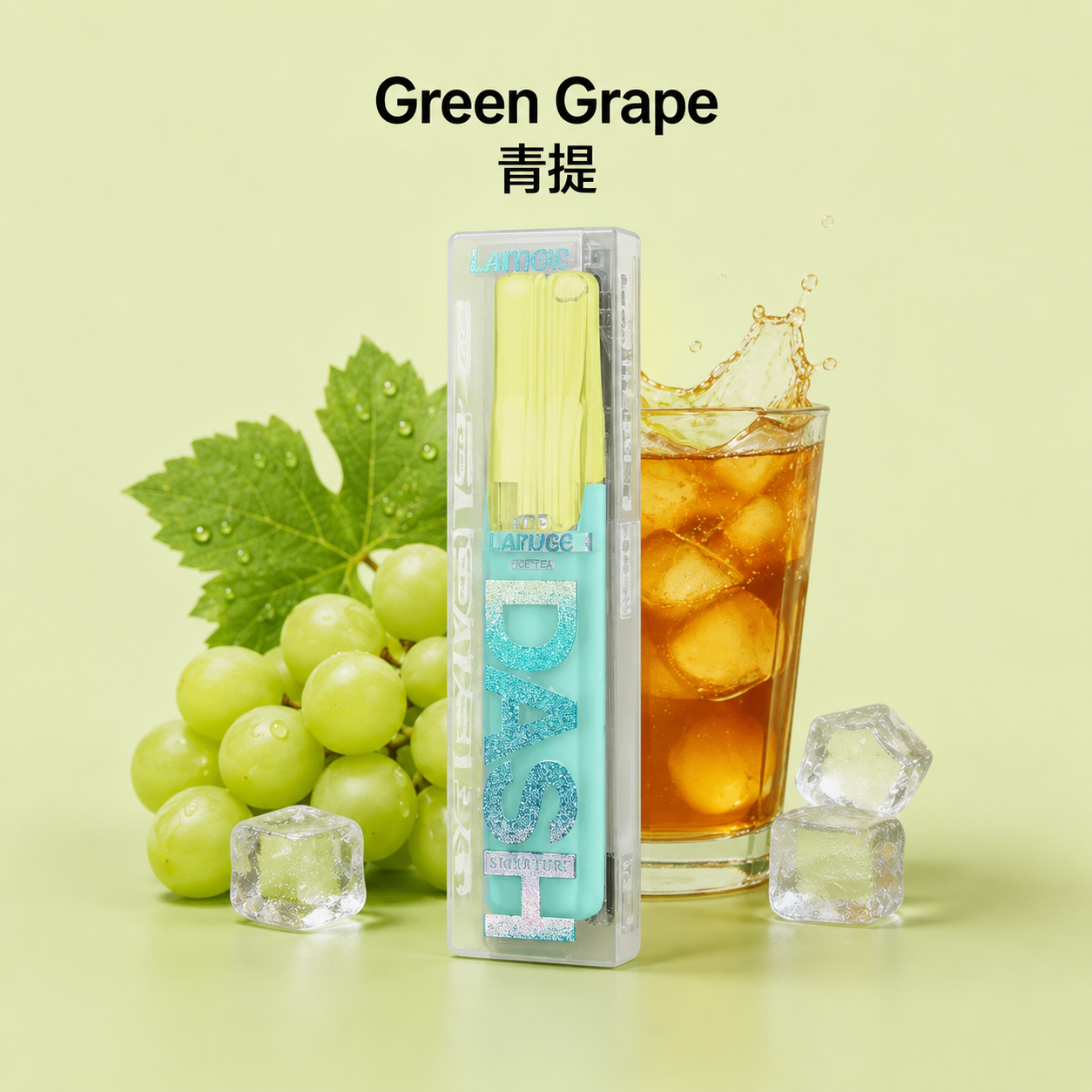 Lamicie Dash Green Grape Ice Tea Disposable Vape