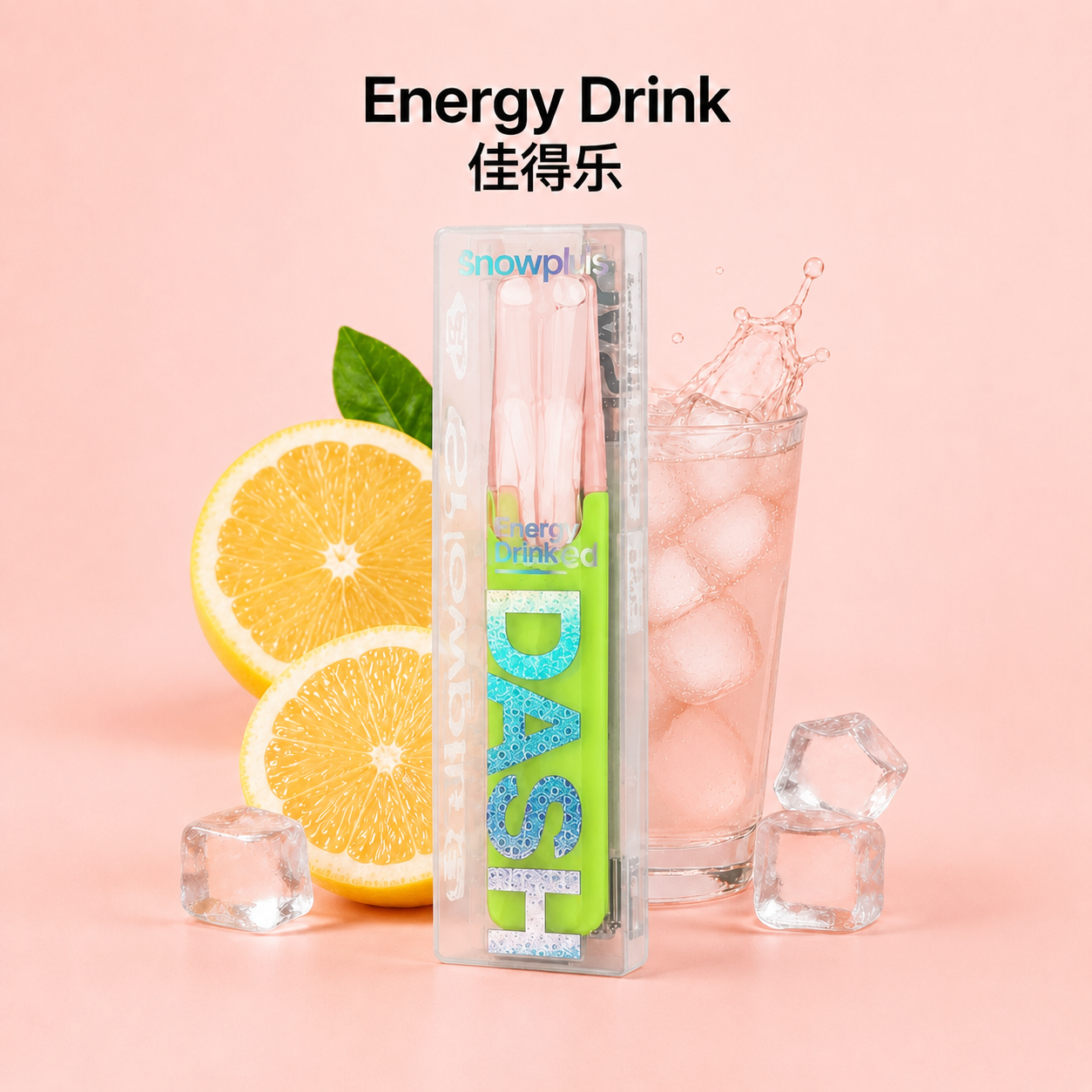 Snowplus Dash Energy Drink Pink Citrus Flavor Disposable Vape whatsapp:+44 7784 284502