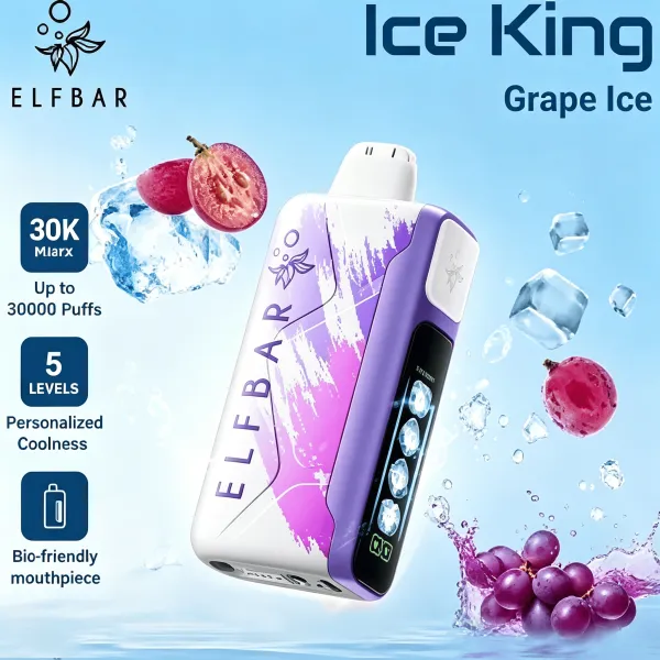 ELFBAR Ice King Grape Ice Disposable Vape - 1