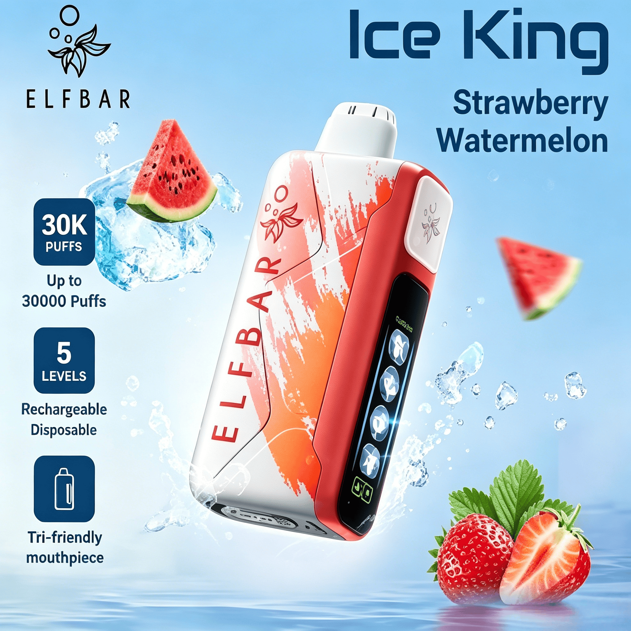 ELFBAR Ice King Strawberry Watermelon Vape Device