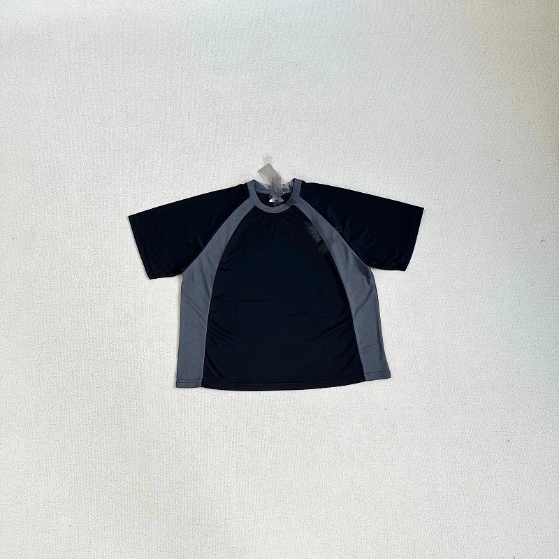 Black And Gray Raglan Sleeve Performance T-Shirt