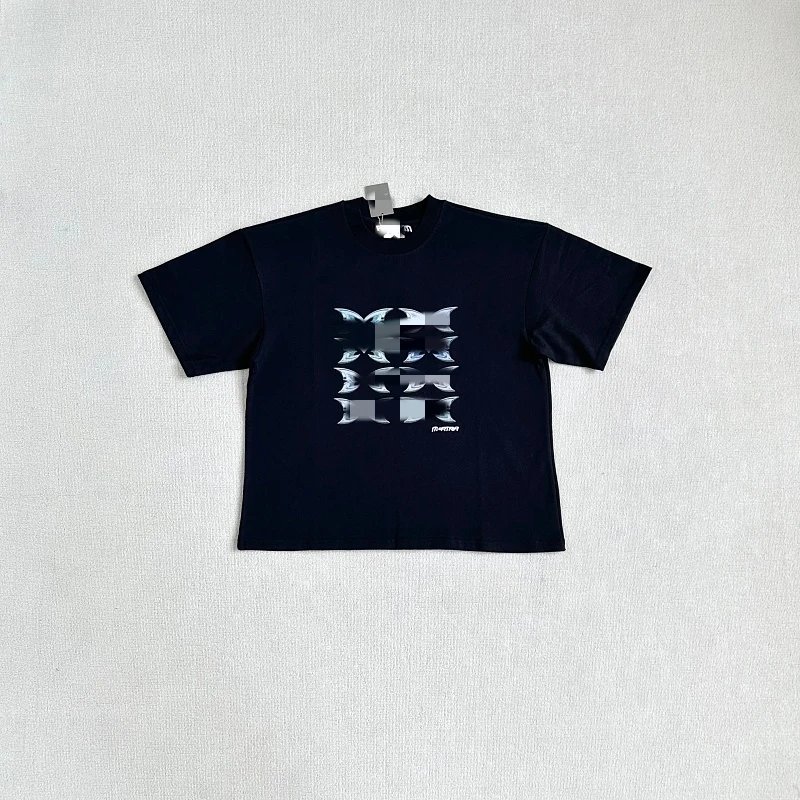 Black Graphic Print Short Sleeve Cropped T-Shirt