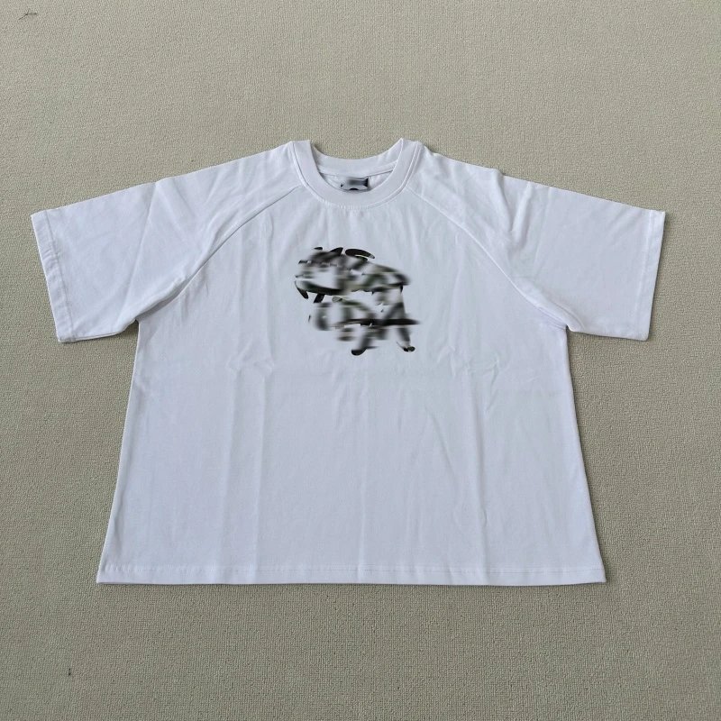 White Graphic Print Oversized T-Shirt