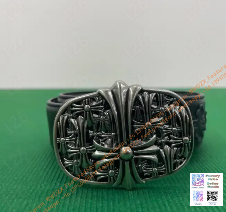 Unbranded Belts Decorative cross-motif buckle belt image 11